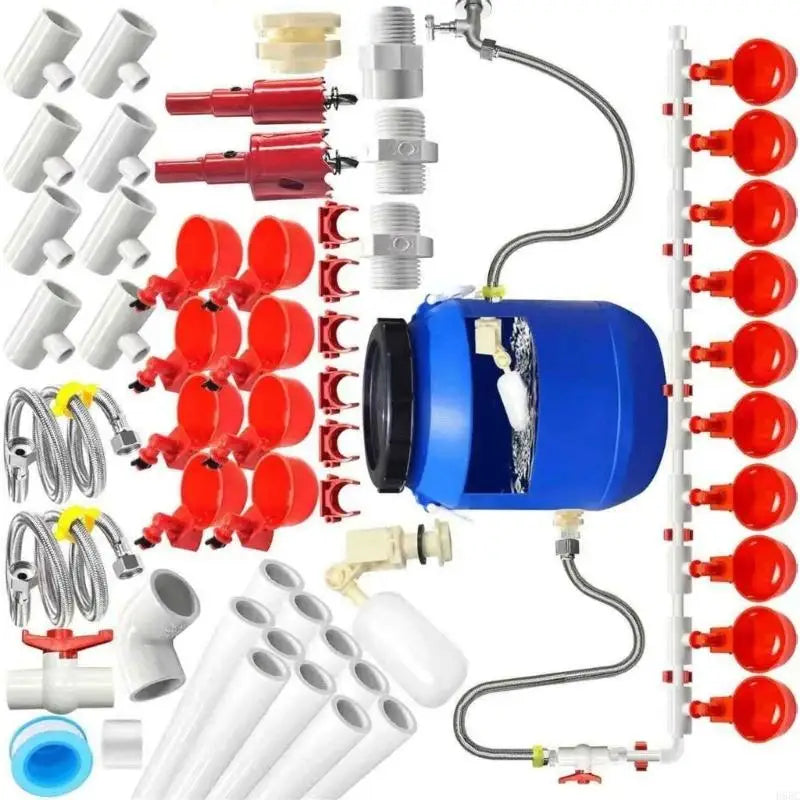 Automatic Poultry Drinking Cup Structure 58 Parts PVC Pipe