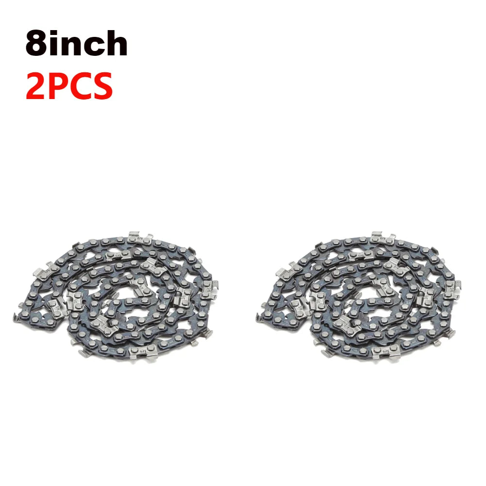 8/12 Inch Metal Saw Chain Spare Parts Electric Chainsaw Chain 3-1PCS Chainsaw Blades for Wood Branch Cutting Accessories Zpaxo 2PCS 8inch