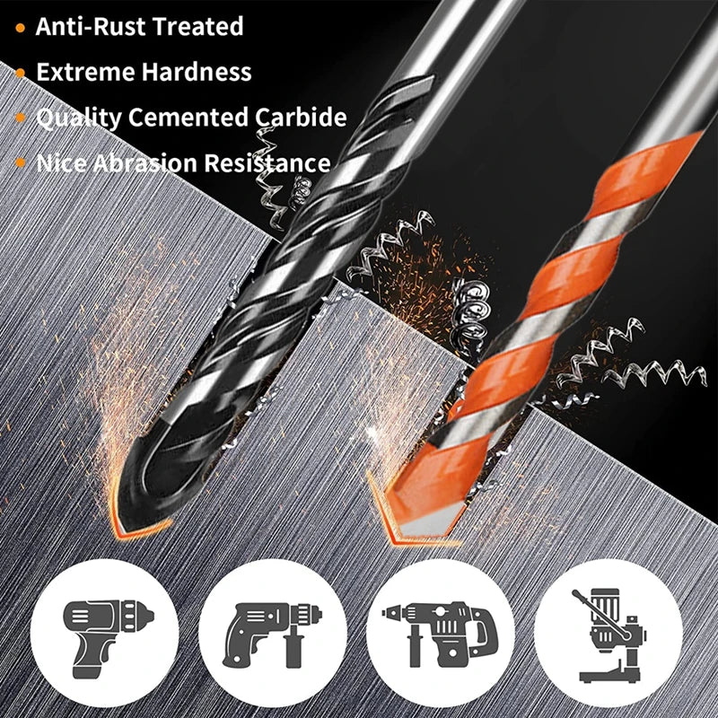 Glass Metal Tile Drill Bit 6- Multifunctional Triangle Diamond Zpaxo