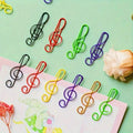20/40/50Pcs Metal Paper Clips Cat Dog Musical Notes Assorted Color Paperclips Bookmark Teacher Students Office Supplies Zpaxo 40Pcs Note Color Mix