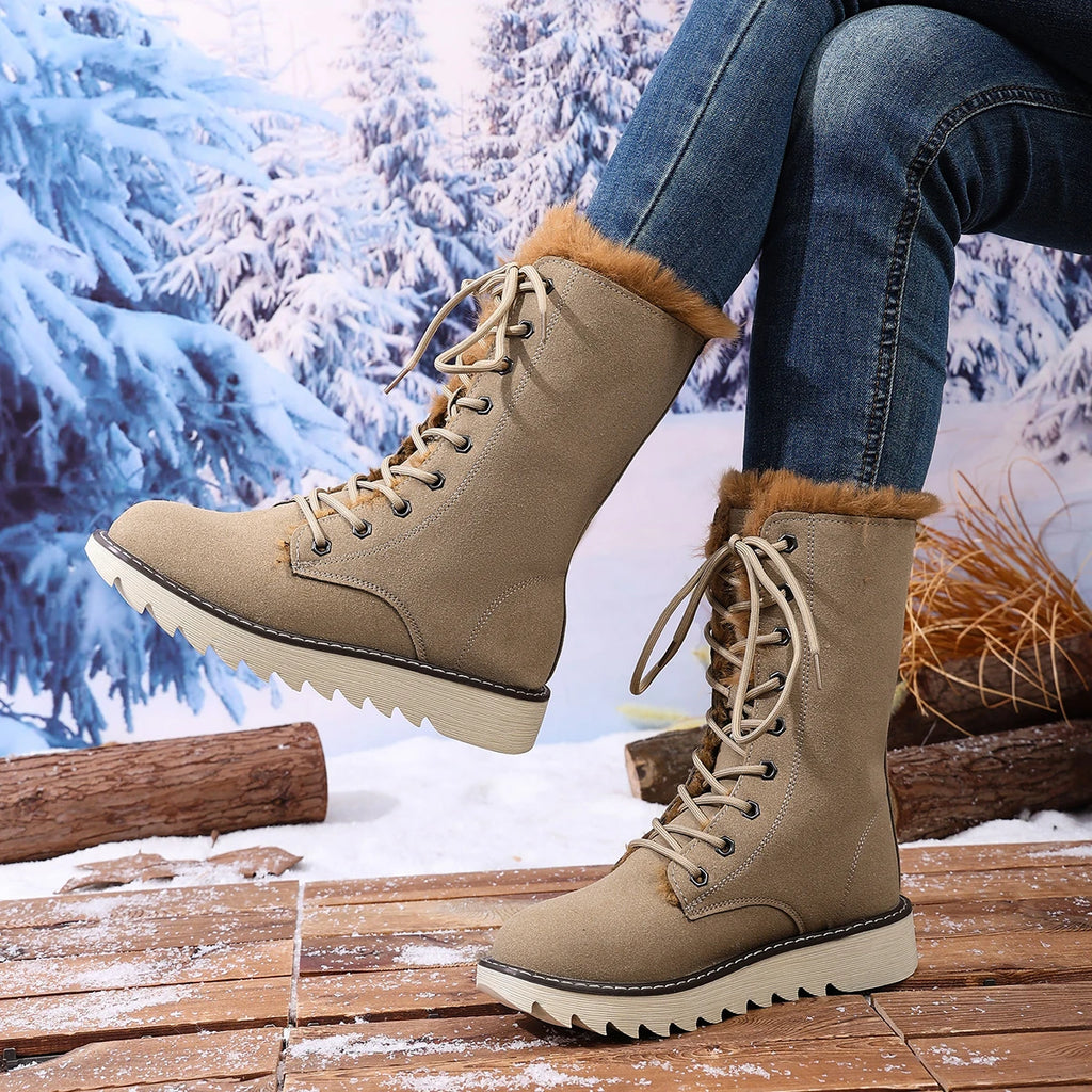 Women Cotton Boots 2025 New Low Heel Round Toe Boots Fleece Lined Lightweight Short Boots Comfortable Fashionable Shoes Women Zpaxo