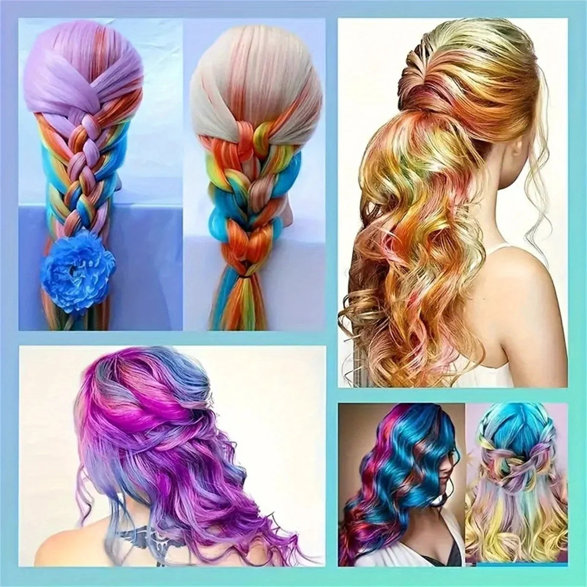 10 color portable Hair dye set Chalk Comb temporary washable hair dye Zpaxo