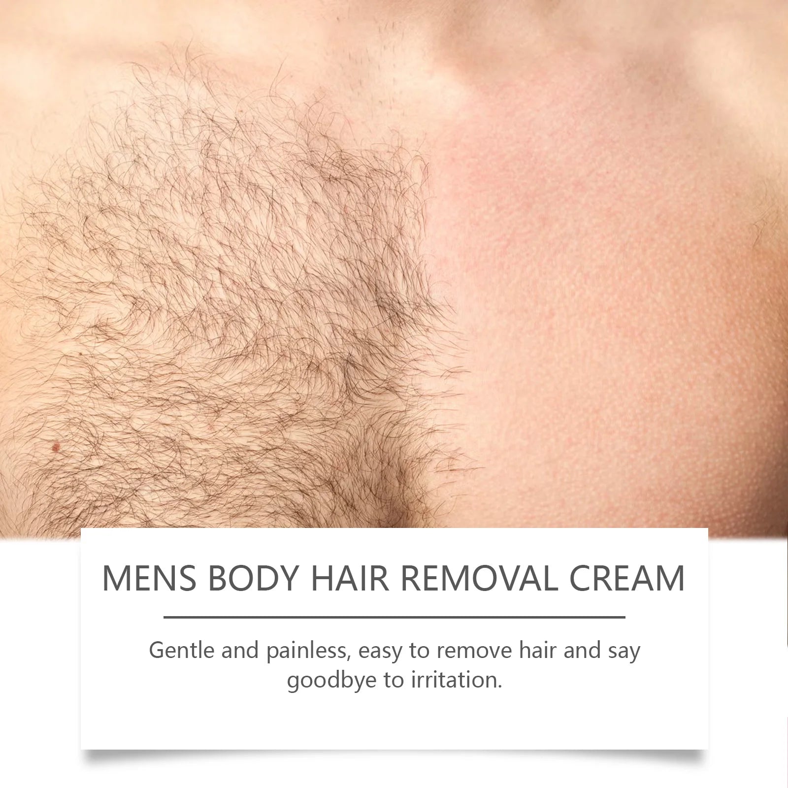 Men's Hair Removal Cream with Scraper Gently Painless Soothing Fast Acting Depilatory for Body Chest Back Legs Underarms Zpaxo