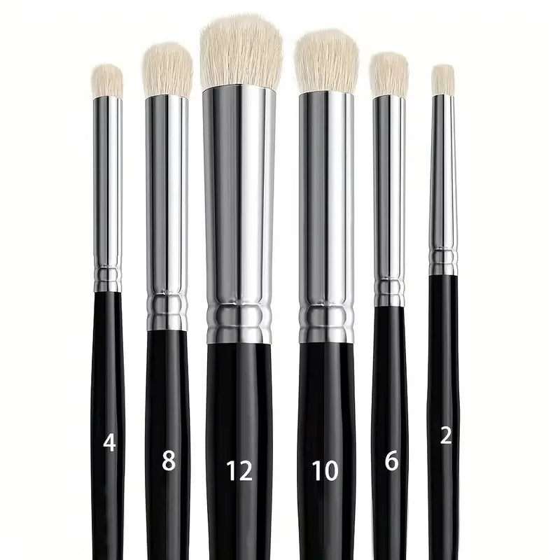 3/6pcs Premium Goat Hair Miniature Paint Brushes Set Art Watercolor Micro Detailing Drybrush Miniatures Wood Handle Craft Tools Zpaxo