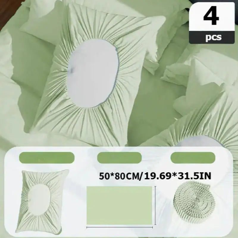 4PCS Disposable Pillowcase Set, Dirt-Proof & Breathable, Universal Fit for Hotel, Beauty Salon, Travel - No Pillow Core Included Zpaxo
