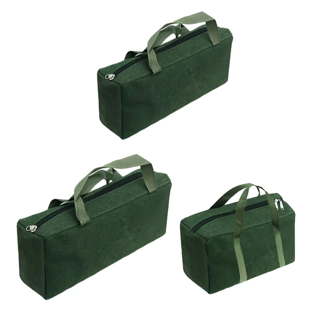 Rectangle Tool Bag Canvas Utility Tote Tool Organizer Waterproof Multifunctional for Storing Wrenches Pliers Lightweight Zpaxo