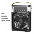 Desk Fan Night Light Rechargeable Portable Electric Desktop 5 Holes