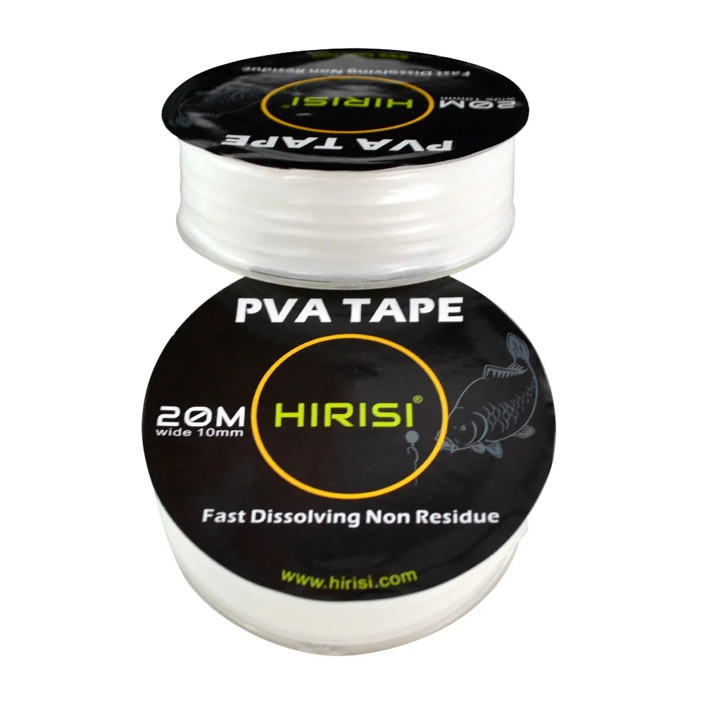 HIRISI 2pcs Carp Fishing Accessories PVA Tape String For Boilie Size 10mm X 20m For Outdoor Fishing Zpaxo