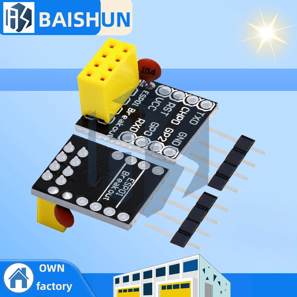 ESP-01 Esp8266 ESP-01S Model Of The ESP8266 Serial Breadboard Adapter To WiFi Transceiver Module Breakout UART Module Zpaxo