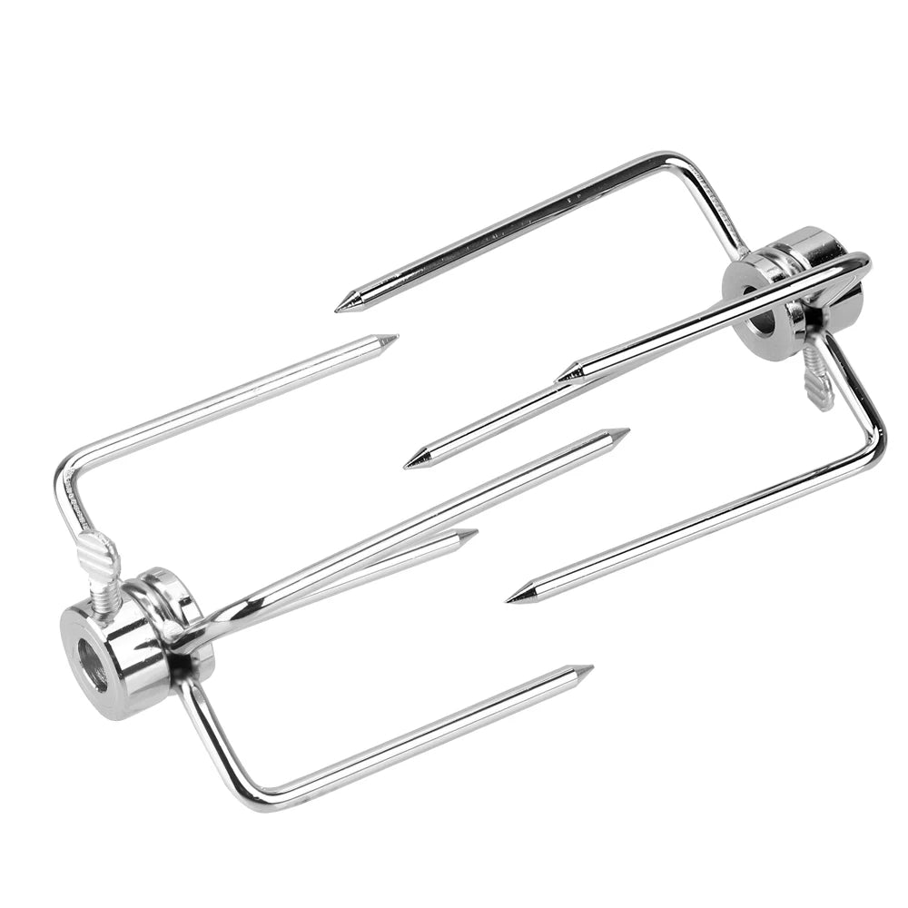 Stainless Steel BBQ Forks Charcoal Chicken Grill Rotisserie Meat Fork