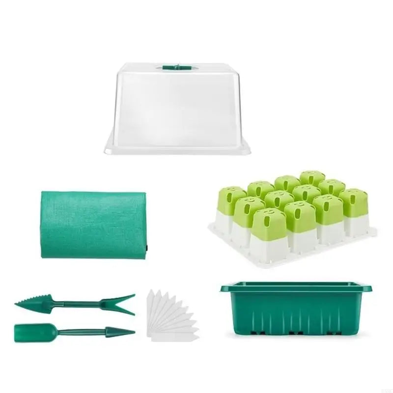 Seedling Tray Mini Greenhouse Starter Kits Indoor Outdoor Planting Zpaxo A suit CN