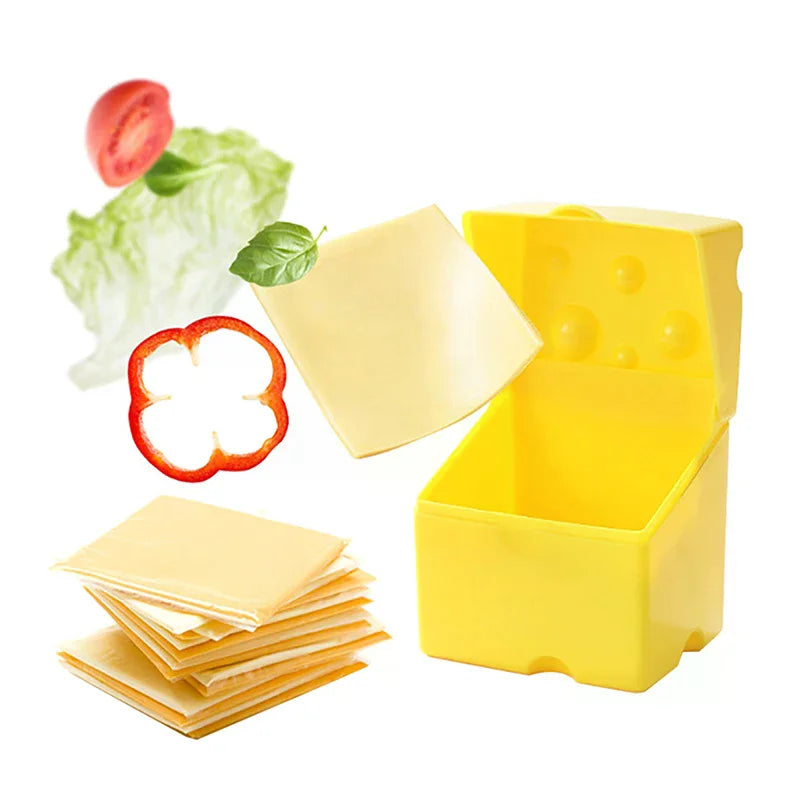 Kitchen Accessories Plastic Cheese Shaped Refrigerator Slice Cheese Storage Box Kitchen Gadgets Cheese Storage Container Zpaxo