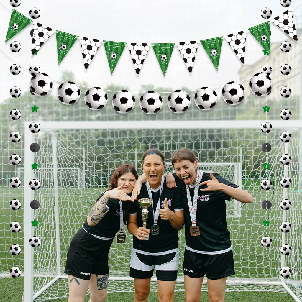 Soccer Match Banner Flag Party Decor Fan Cheering Game Day