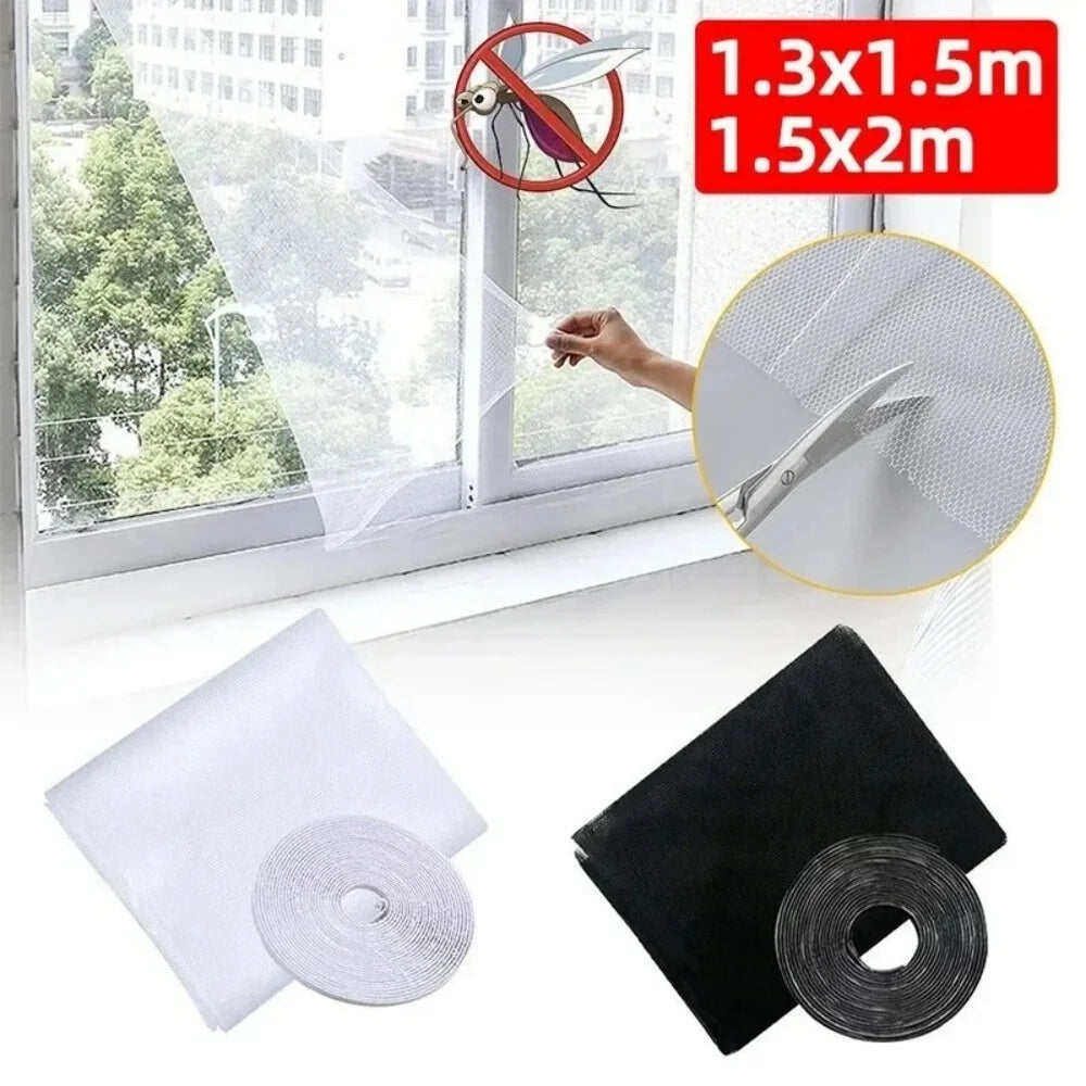 Anti Fly Mosquito Net DIY Self-Adhesive Fly Mosquito Window Net Mesh Mosquito Insect Bug Net Curtains Zpaxo