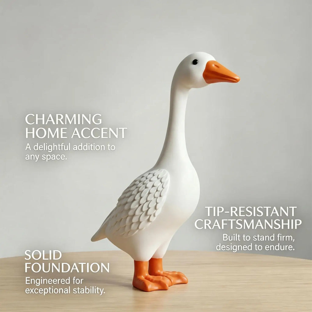 Large Realistic Goose Statue Resin All-weather Cement Texture Lawn