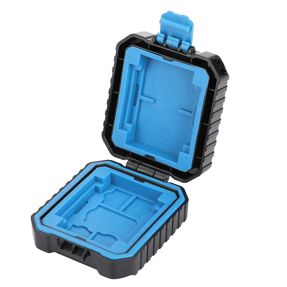 SD Card Holder Memory Case Portable Black Waterproof Protective Carry