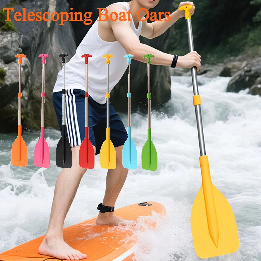 Telescoping Emergency Boat Paddle Aluminum Shaft Single-head Oars 53