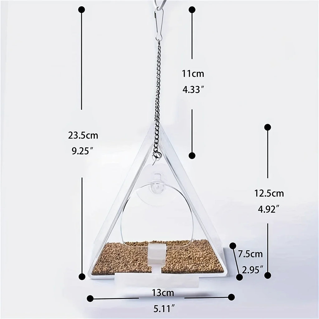 Window Bird Feeder Ultra-strong Suction Cup Weather-resistant Design