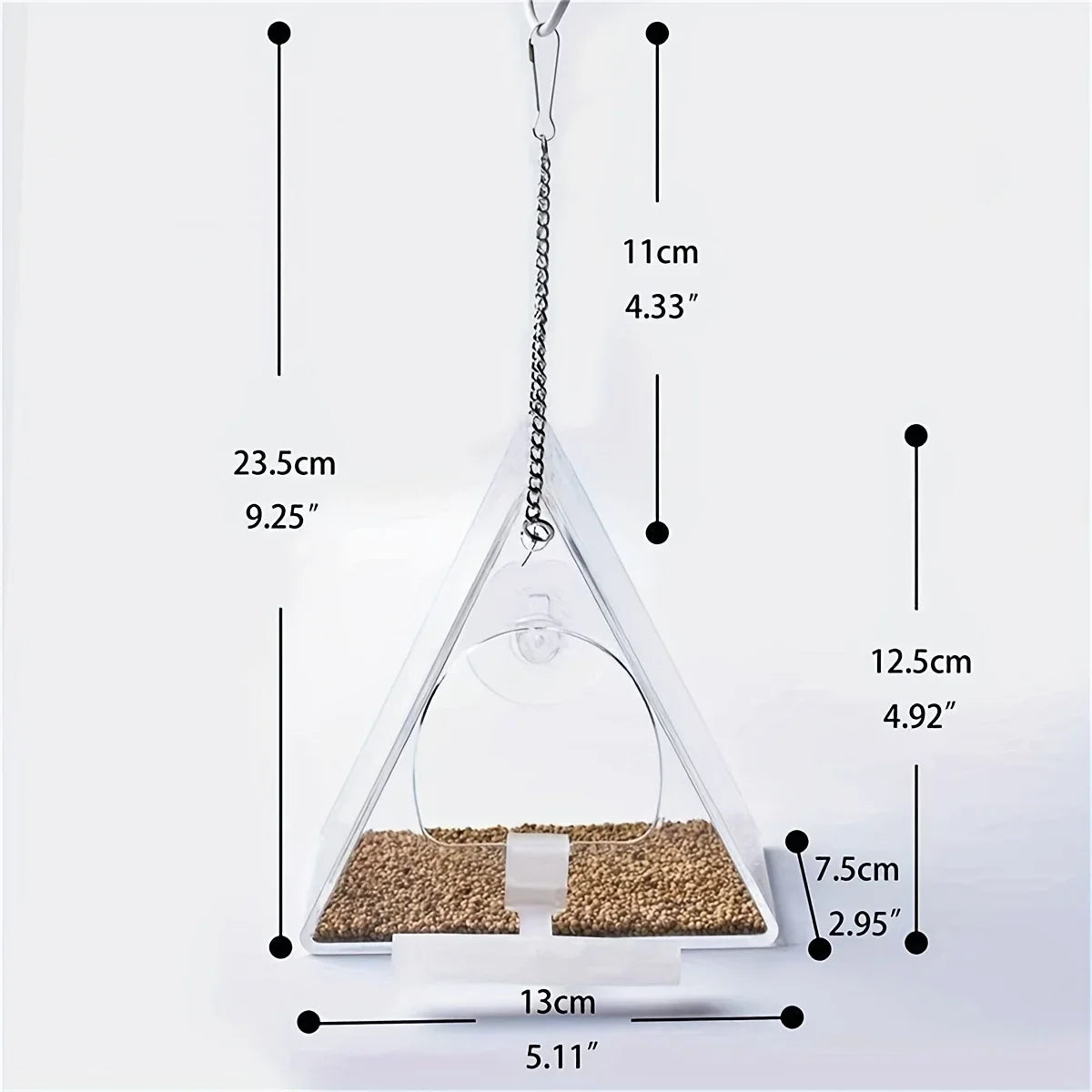 Window Bird Feeder Ultra-strong Suction Cup Weather-resistant Design
