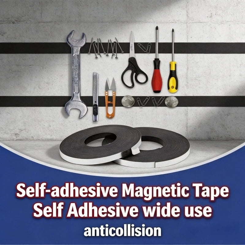Rubber Adhesive Magnetic Tape for Fridge Magnet Magnet Tape Strong Flexible Magnets Stripe for Refrigerator Photo Posters Zpaxo