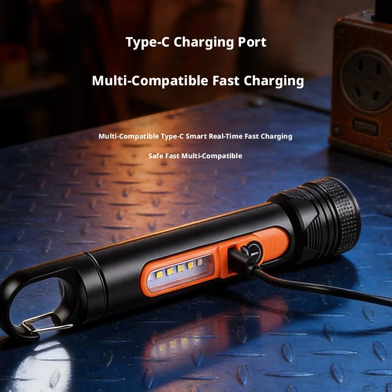 ESMARTER Zoomable Rechargeable Flashlight – 500m Torch