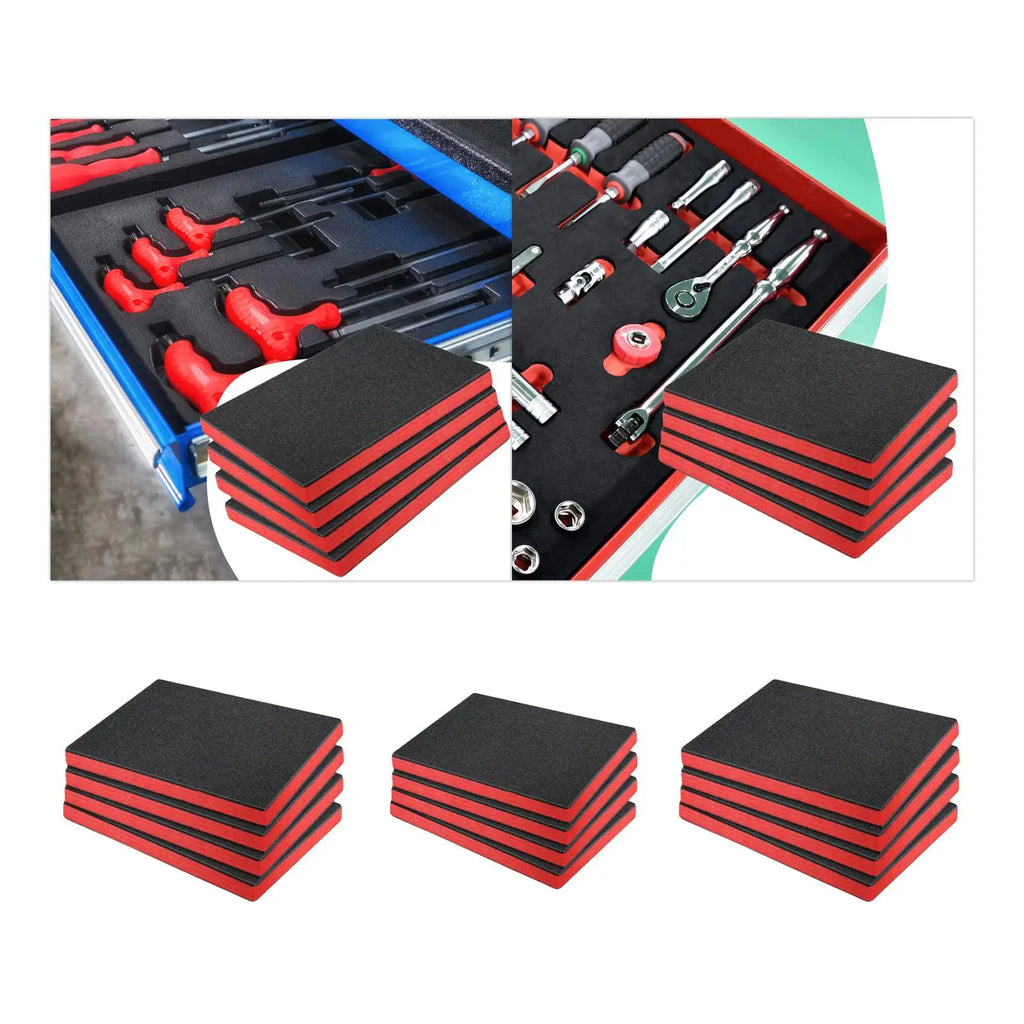 4Pcs Tool Box Foam, for Toolbox Hard Case Portable Kaizen Organizer Easy to Use Cuttable Padding Polyethylene Storage Sheets Zpaxo