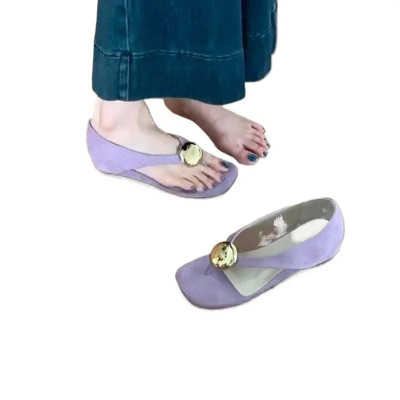 Shallow Mouth 1 Slip-on Flip-on Slippers 2025 New Summer Breathable Leaky Toe Slippers Casual Shoes Zpaxo