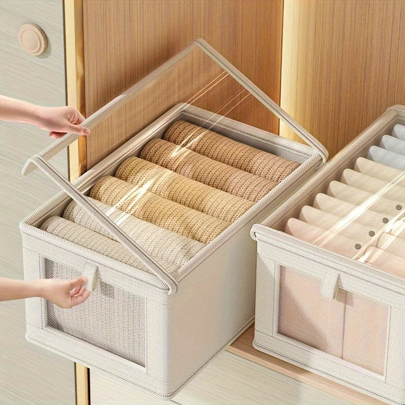 Visible Wardrobe Storage Organizers Cabinet Drawer Clothes Storage Box for T-Shirts Jeans Underwear Pants Organizer Box Zpaxo