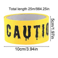 Halloween Tape Yellow Warning Scary Party Decorations Safety Scene Caution Tape Roll Party Props for Outdoor Door Window Zpaxo 25m China Mainland