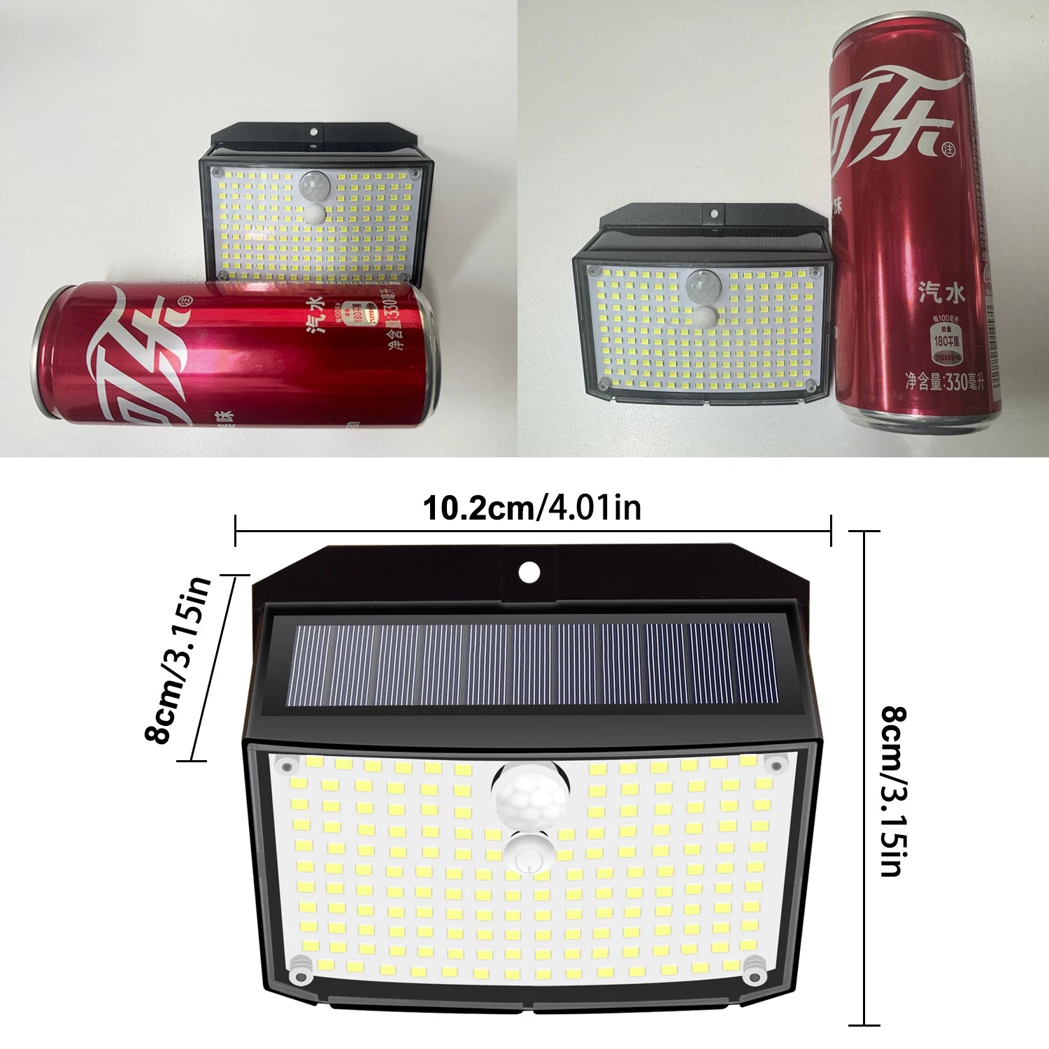 158 LED Solar Wall Lights Outdoor Security Light Motion Sensor Waterproof 3 Modes Courtyard Wall Lamp Garden Decor Garage Lamp Zpaxo