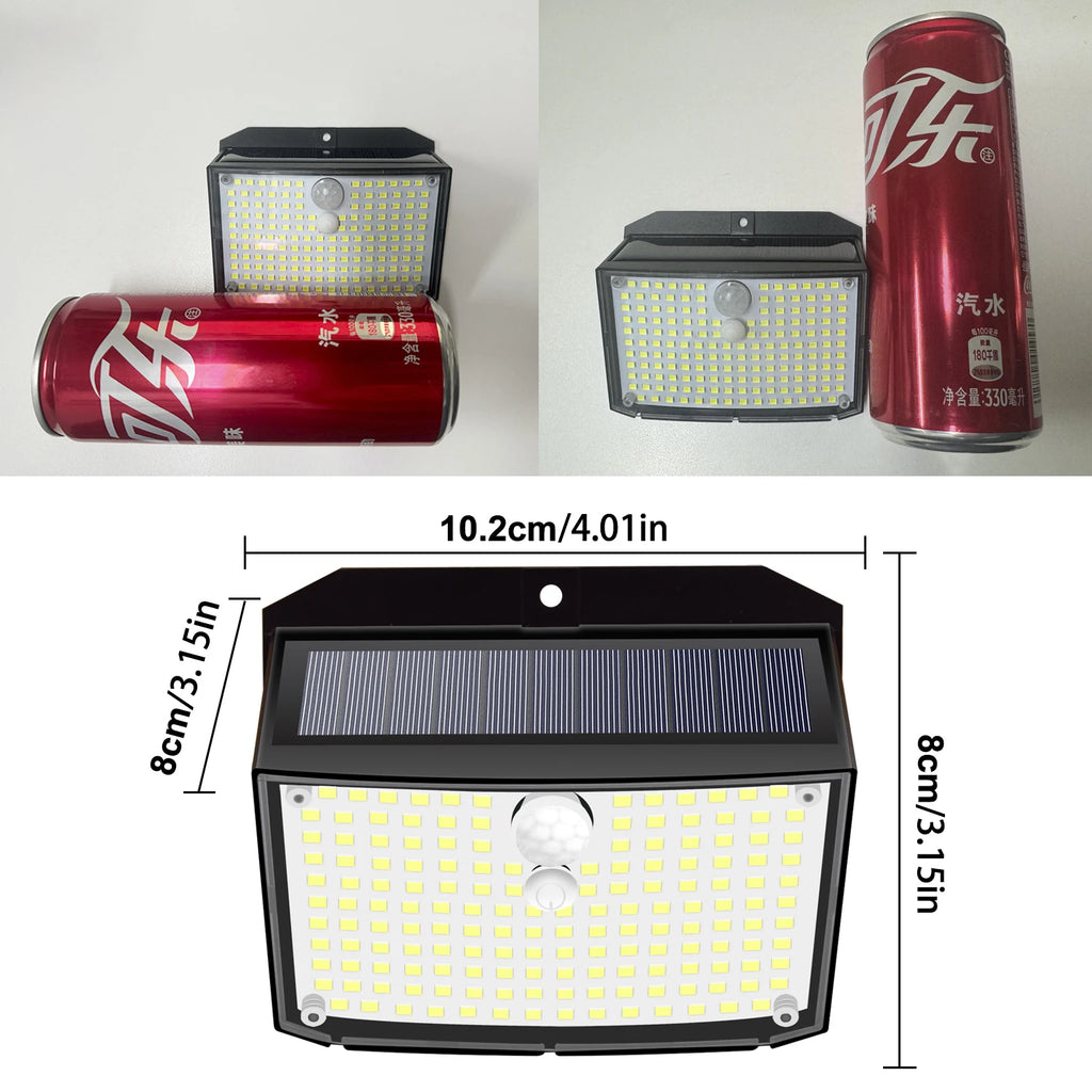 Solar Lights Outdoor 1/4/8pcs 158LED Wireless Motion Sensor Lights Waterproof Solar Security Wall Lights 3 Mode Deck Patio Fence Zpaxo