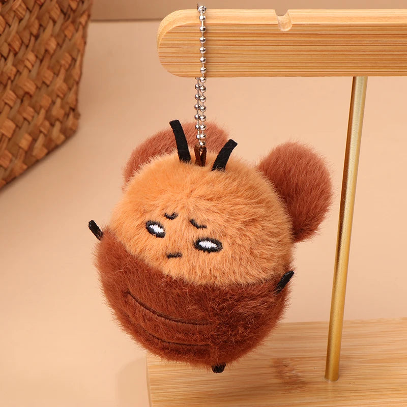 ▶1Pcs Stuffed Animal Car Key Holder Cute Cockroach Plush Keychain Backpack Pendant Stuffed Doll Decoration For Students Zpaxo Style03-8cm