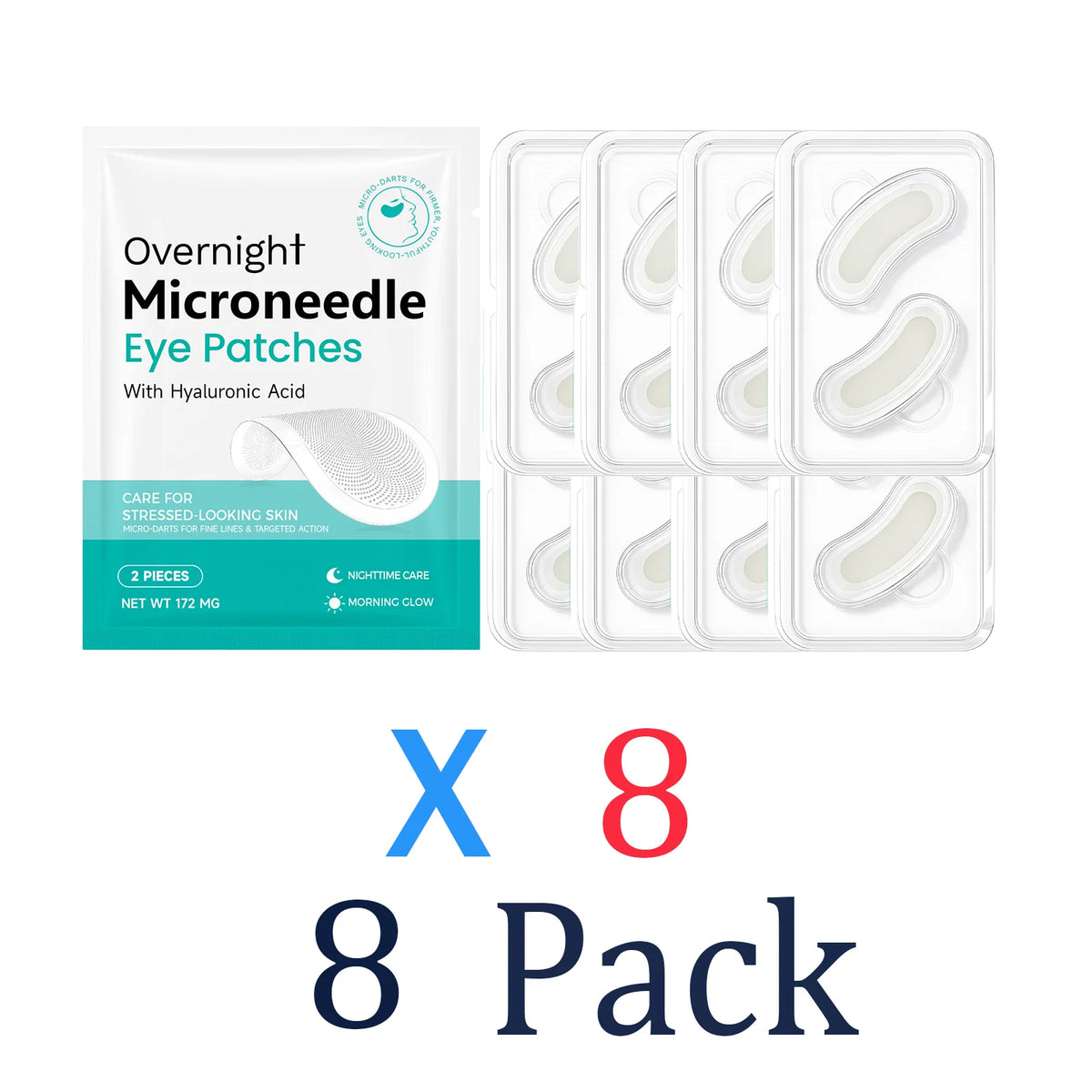 Vitamin E Microneedle Eye Patches 0.25mm Stabilizing Restoring Chapped Skin Care Anti Dryness Skin Nourishment Seasonal Repair Zpaxo 8 Pack