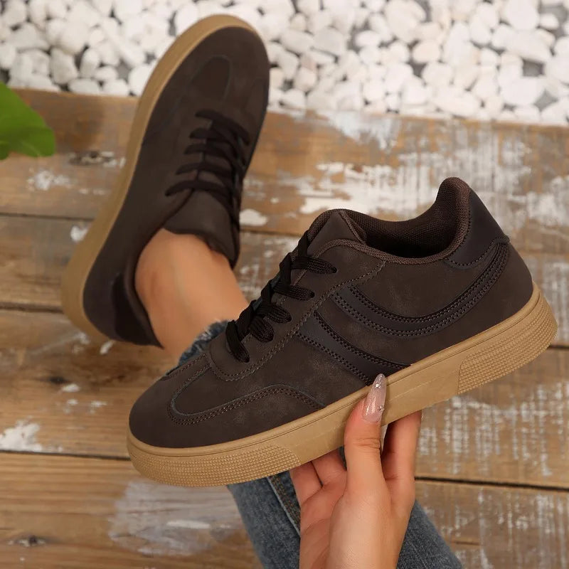 2025 Women's Thick Soled Sport Shoes Flats Ladies Mixed Colors Zpaxo
