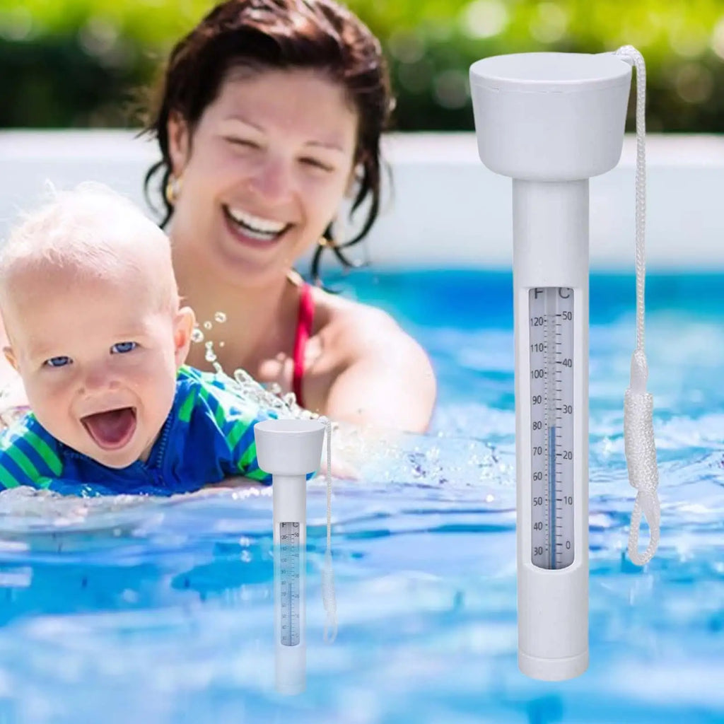 Pool Temperature Gauge Pond Meter With Rope 0-50 Floating Water Temperature Gauge Pool Accessory For Indoor Outdoor Home Spa Zpaxo