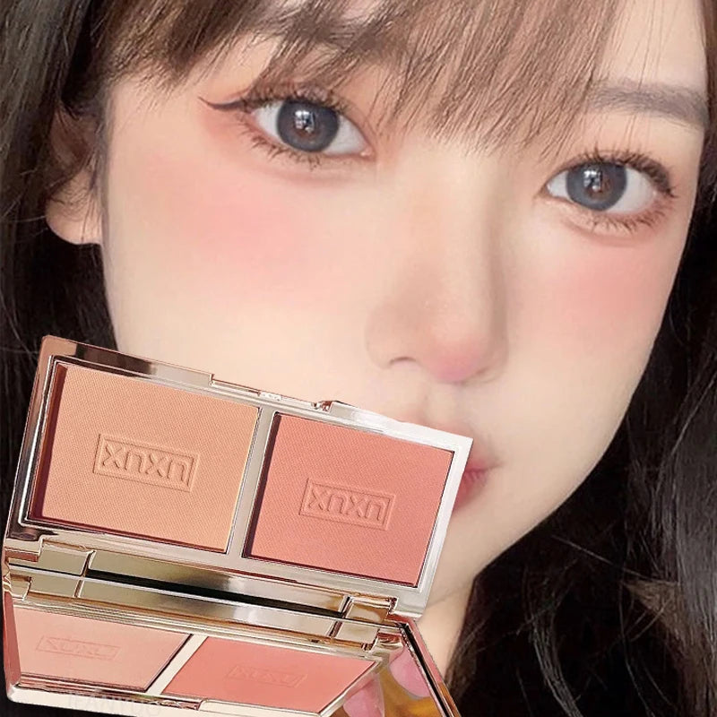 2-color Blush Pallete Natural Rendering Delicate Matte Mineral
