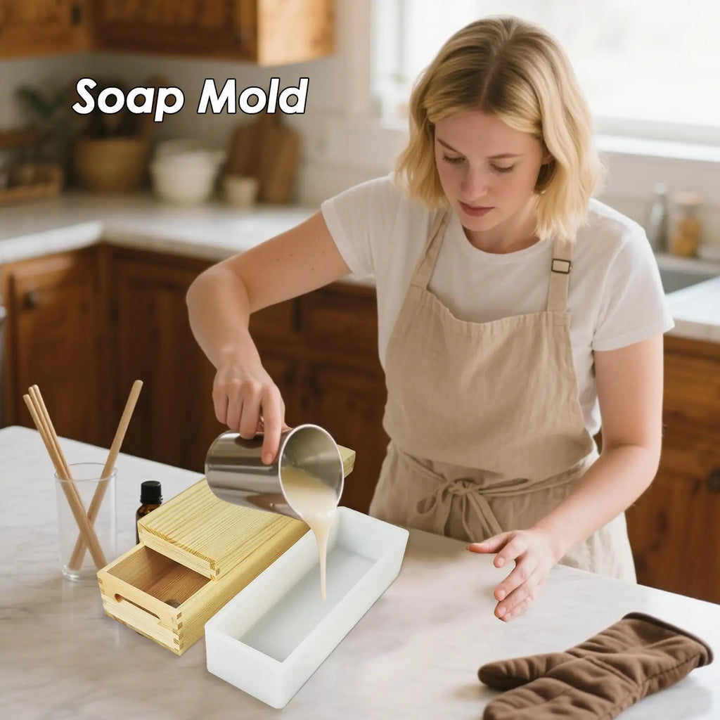 Soap Loaf Mold Rectangle Silicone Soap Loaf Molds 1300ml Easy Release Art Craft Maker Moulds For Handcraft Handmade Chocolate Zpaxo Brown China Mainland
