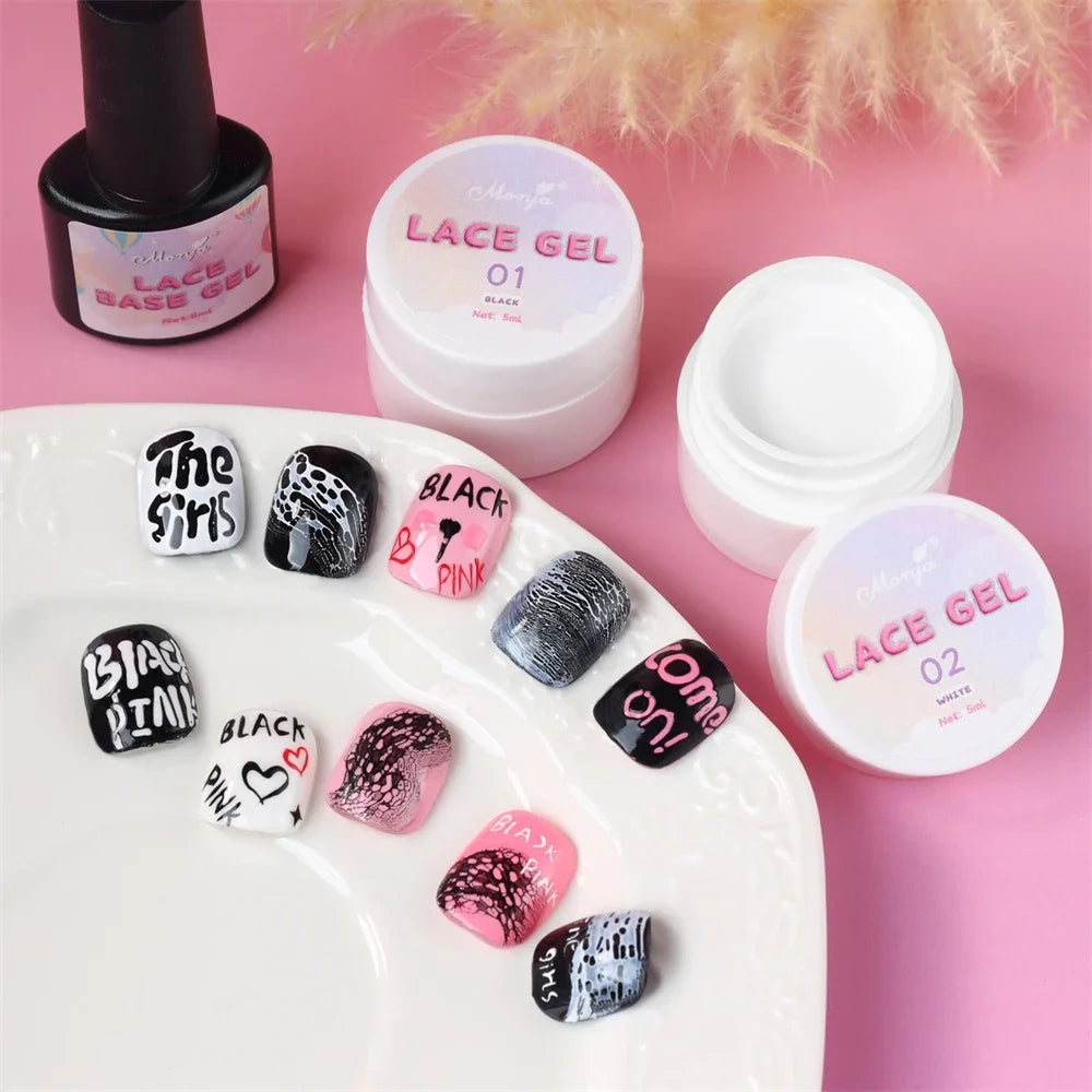Bubble Ocean Wave Nail Poke Glue Pokeing Nail Art Gel Durable Sturdy Hole Nail Paint Art Gel UV LED Soak Off Varnish With Stick Zpaxo