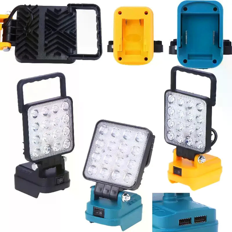 14W Camping Lamp Emergency Lighting With Dual USB Li-ion Battery Lantern Outdoor Flashlight 4 Inch LED Work Light Zpaxo