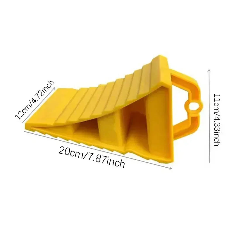 ABS Wheel Chock with Handle – Anti-Slip Tire Stop Block