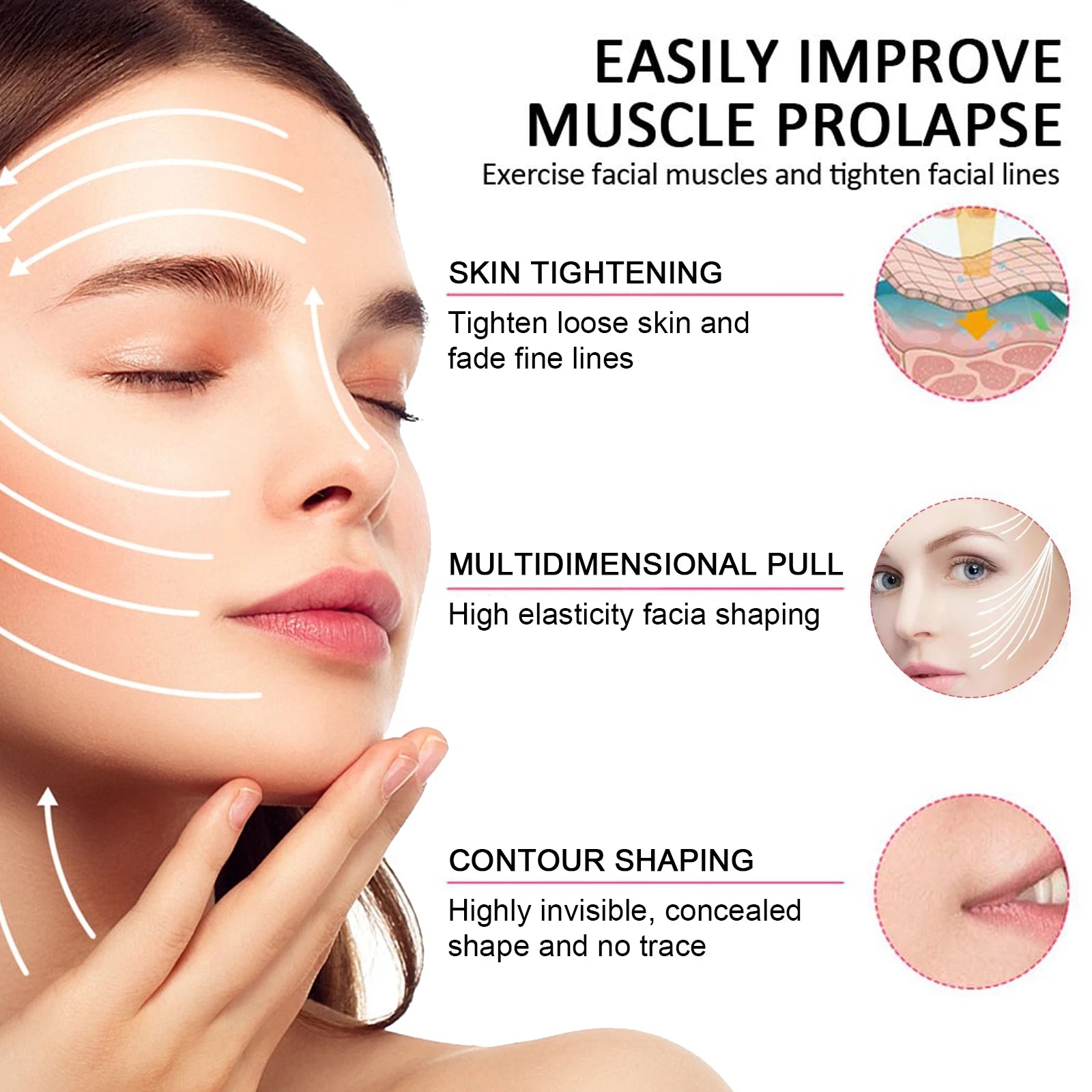 60Pcs V Lift Face Sticker Invisible Makeup Adhesive Lift Face Tape Slim Patch Breathable Sticker Lifting Tighten Chin Zpaxo