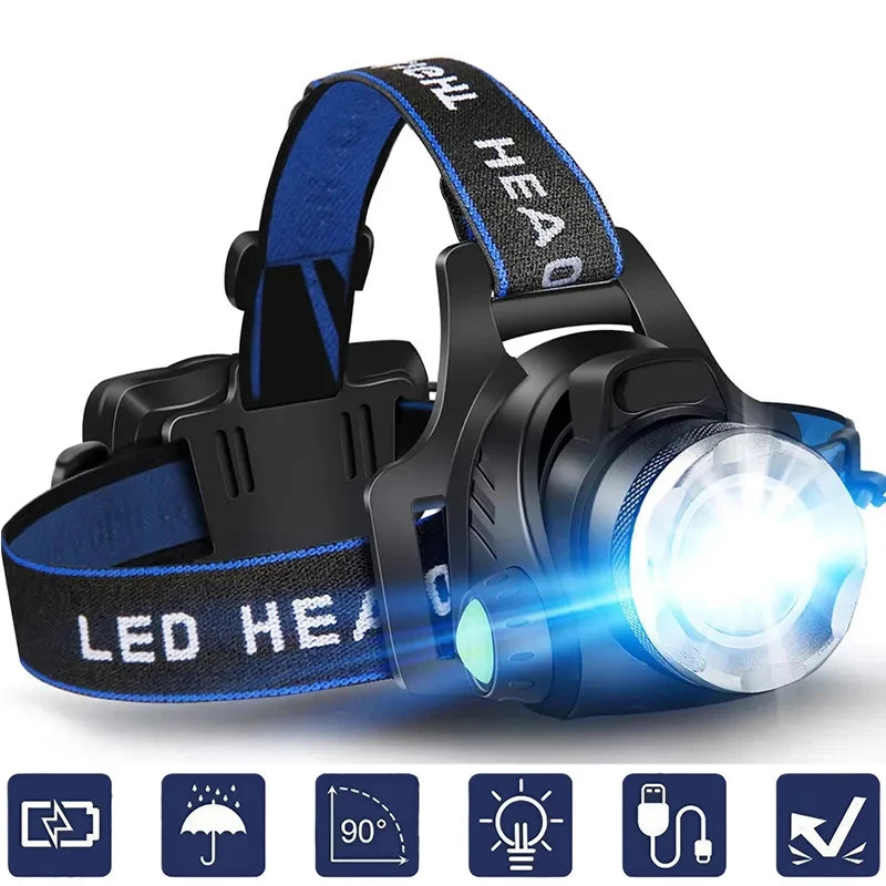 KDULIT 1000LM LED Headlamp | 18650 Rechargeable Waterproof Torch