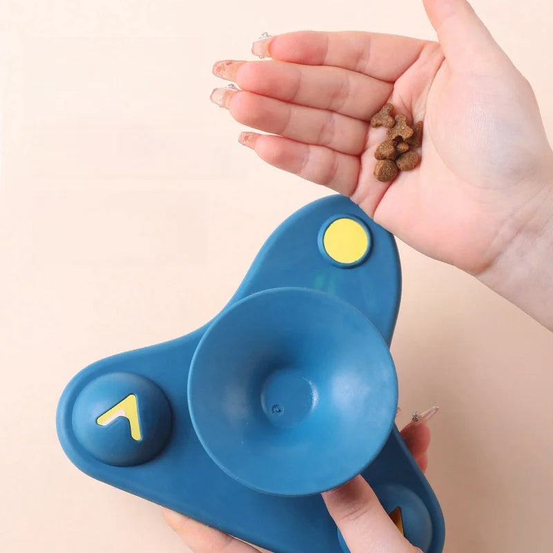 Cat Teaser Toy Spinning Aircraft Supports Dispenser Dizzy Interactive