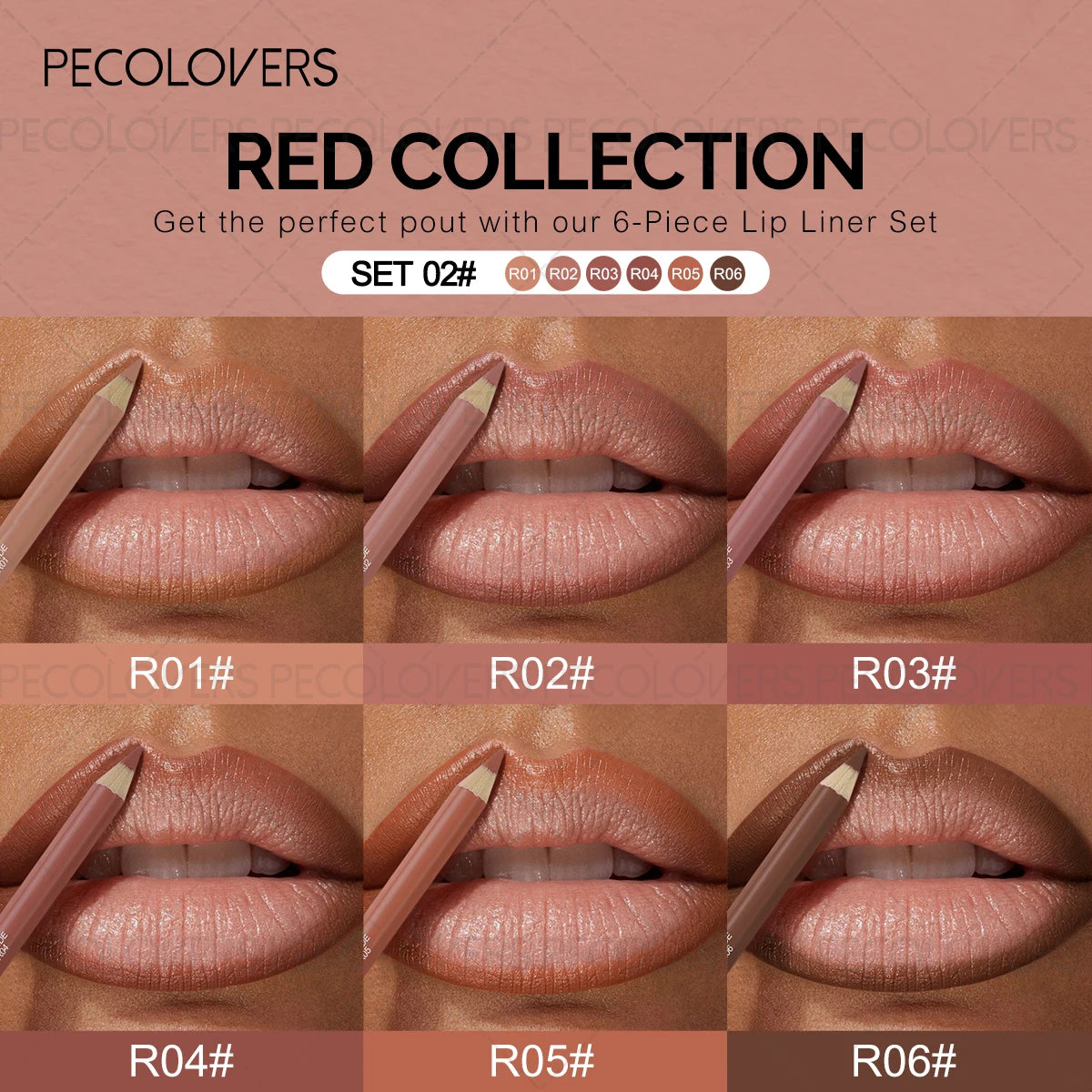 1PC Long-lasting Velvet Matte Lip Liner, Waterproof, Soft Texture, Non-stick Cup,Smooth and Easy To Apply To Create Lip Contours Zpaxo