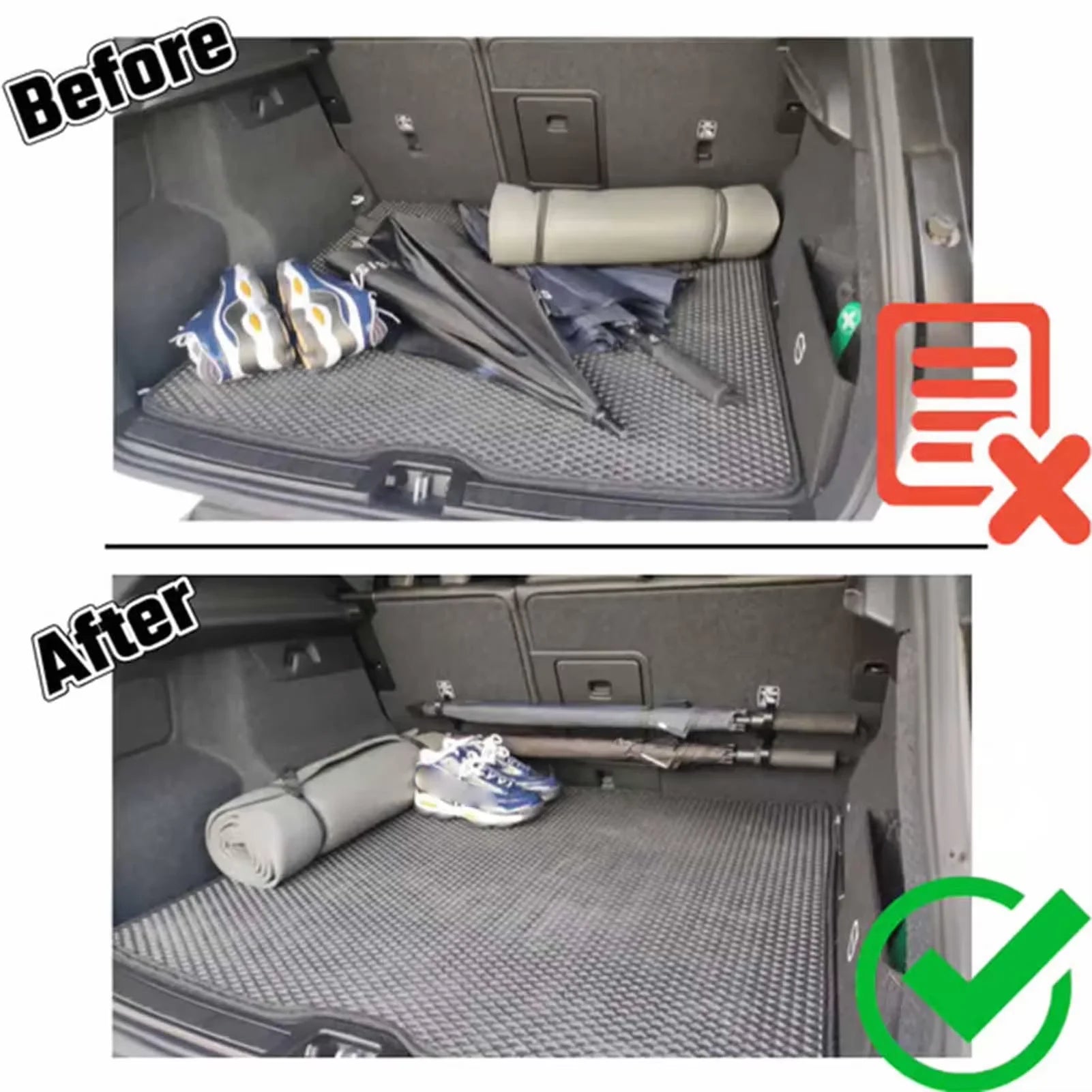 2-Pack Car Trunk Umbrella Holder – No-Drill Auto Hook Organizer Car Trunk Organizer Zpaxo