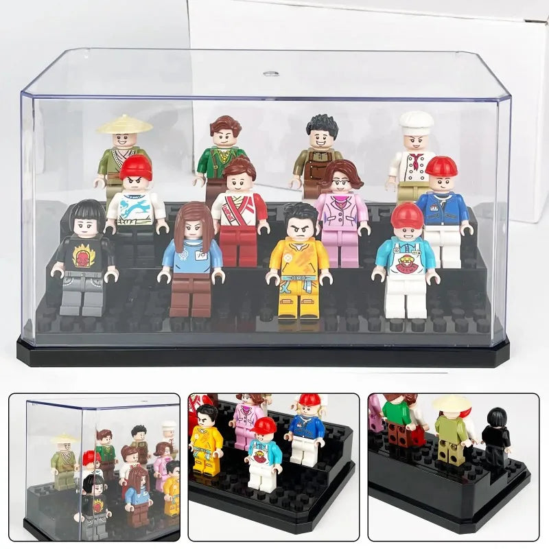 Acrylic Minifigures Display Case Stackable Dustproof Building Block