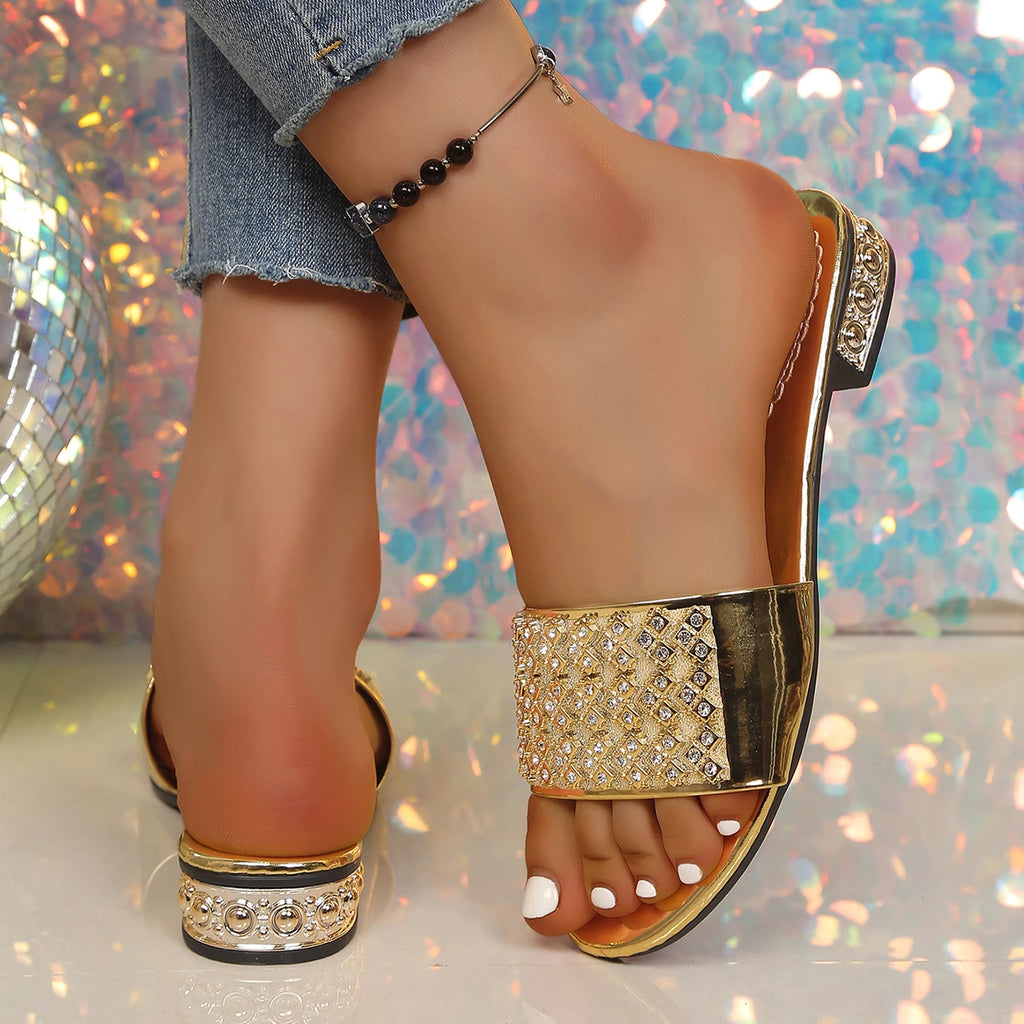Women Slippers Leather Round Toe Flats Shoes Ladies Designer Luxury Zpaxo