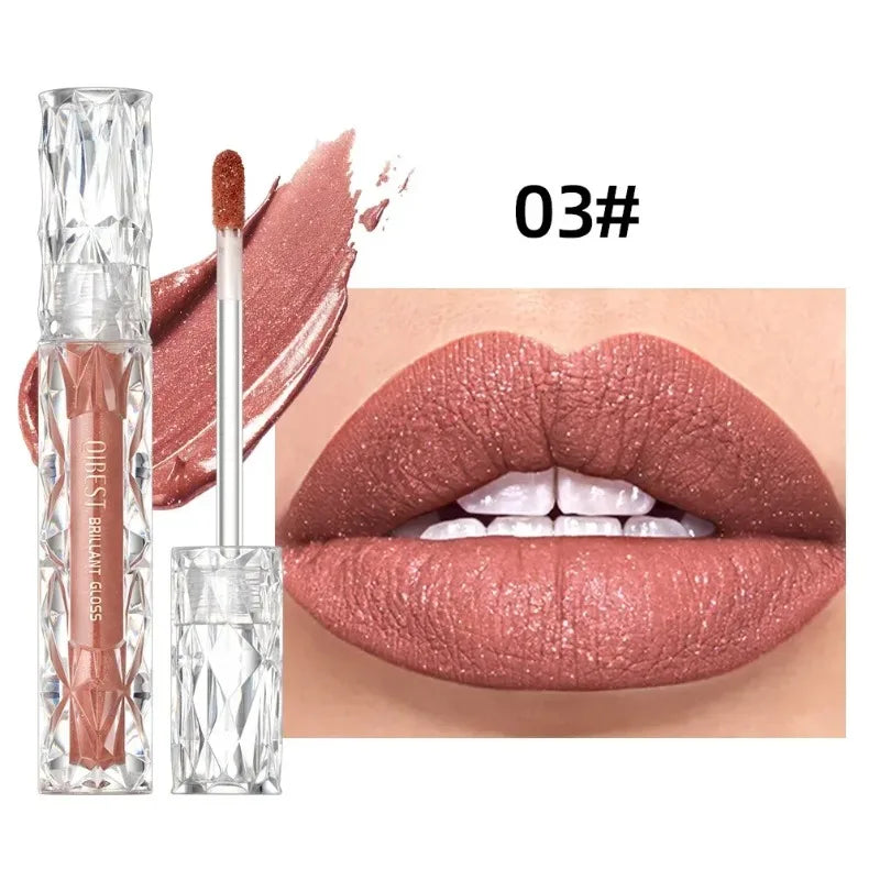 Waterproof Diamond Liquid Lipstick Moisturizing Long-lasting Matte Zpaxo 03