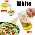Glass Oil Spray Sprayer for Cooking Olive Spray Spray Oil Polisher Mister for Salad BBQ Kitchen Baking Empty Vinegar Bottle Zpaxo Glass-White-500ml