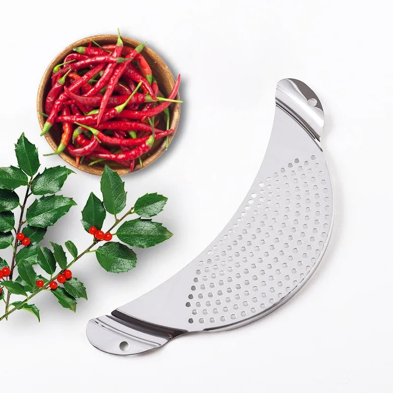 Stainless Steel Semi-Circular Pan Strainer & Oil Filter Kitchen Strainer Zpaxo